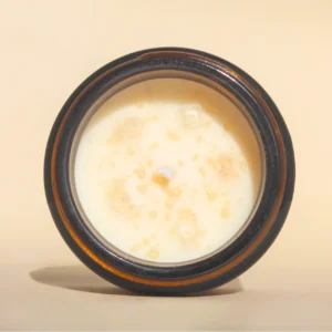 Vela de Baunilha com Cristal de Quartzo – Cera de Soja Natural