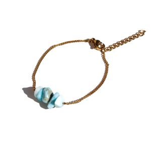 Pulseira Theia Larimar (Dourado/Prateado)