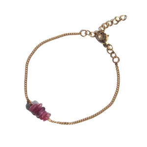 Pulseira Theia Turmalina Rosa (Dourado/Prateado)