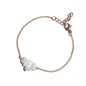 Pulseira Theia Pedra da Lua (Dourado/Prateado)