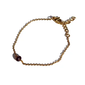 Pulseira Birthstone Granada - Janeiro (Dourado/Prateado)