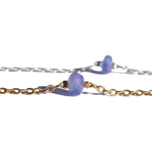 Pulseira Birthstone Dezembro - Tanzanite (Dourado/Prateado)