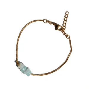 Pulseira Theia Água-marinha (Dourado/Prateado)