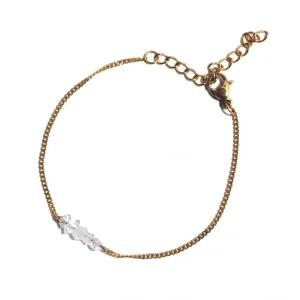 Pulseira Theia Diamante Herkimer (Dourado/Prateado)
