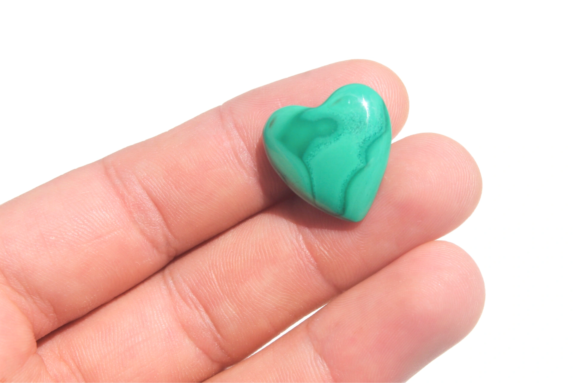 coração de malaquite natural