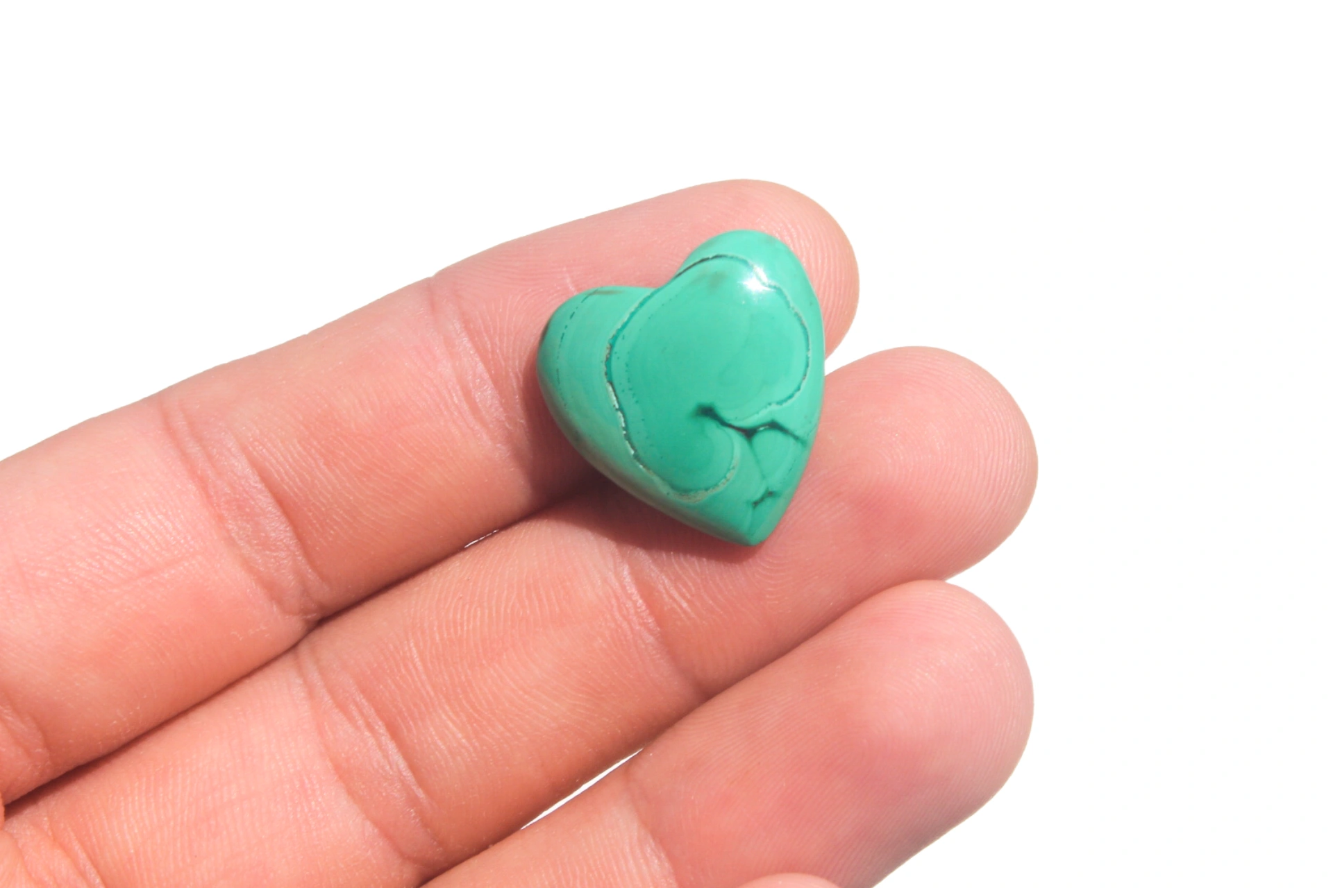 coração de malaquite natural